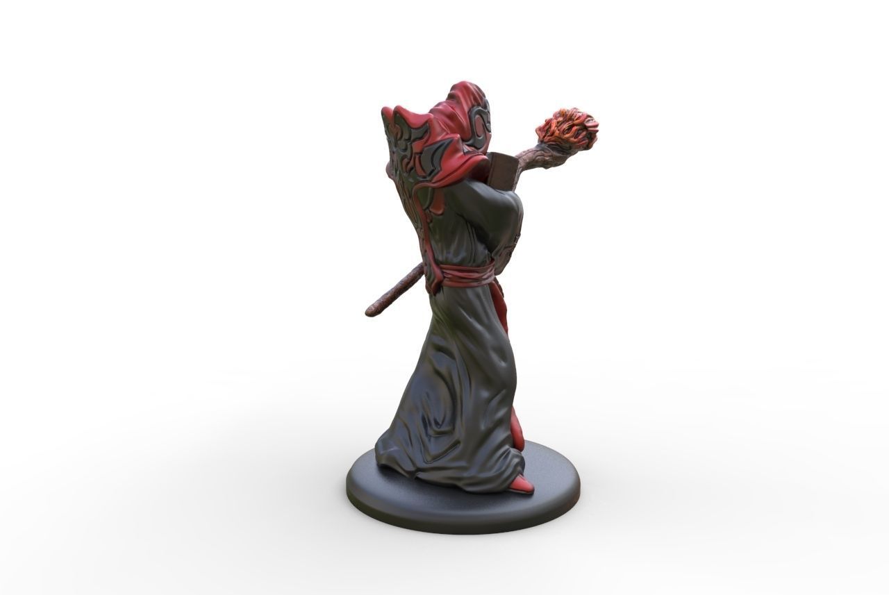 Arcane Wizard 3d Printable miniature attack Stance 3D print model_1