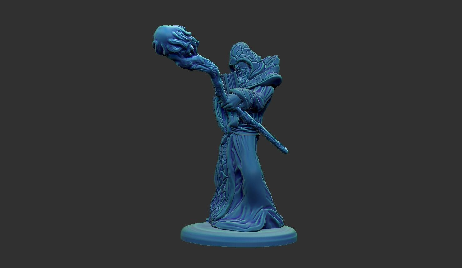 Arcane Wizard 3d Printable miniature attack Stance 3D print model_4