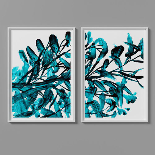 Set of 2 Botanical 3D model
