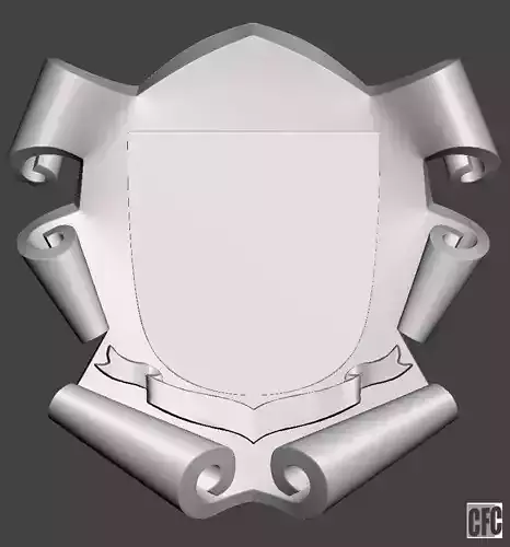 Coat of arms - scroll - 3d model for CNC 3D model