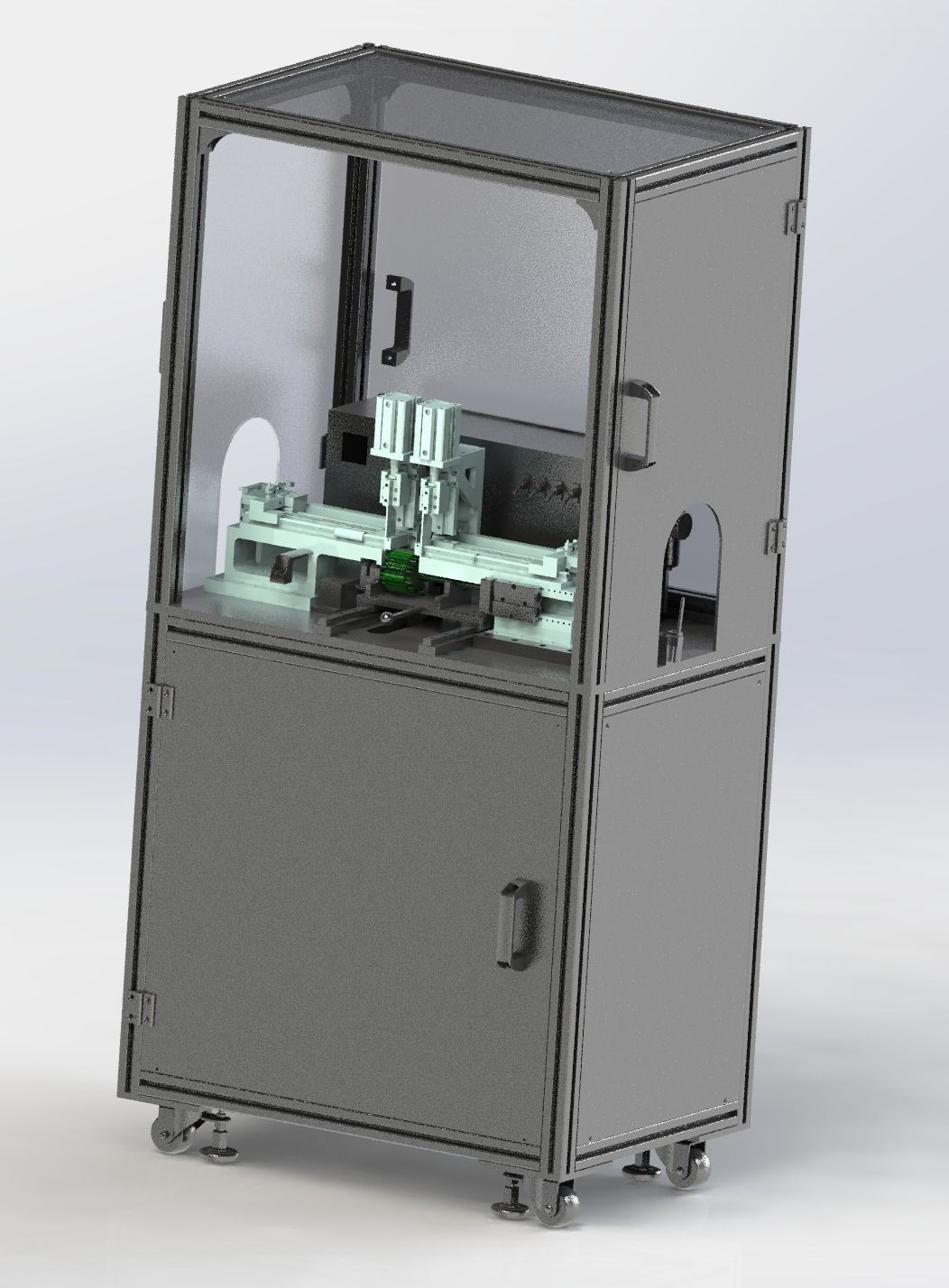 E type spring pack assembly machine 3D model_1