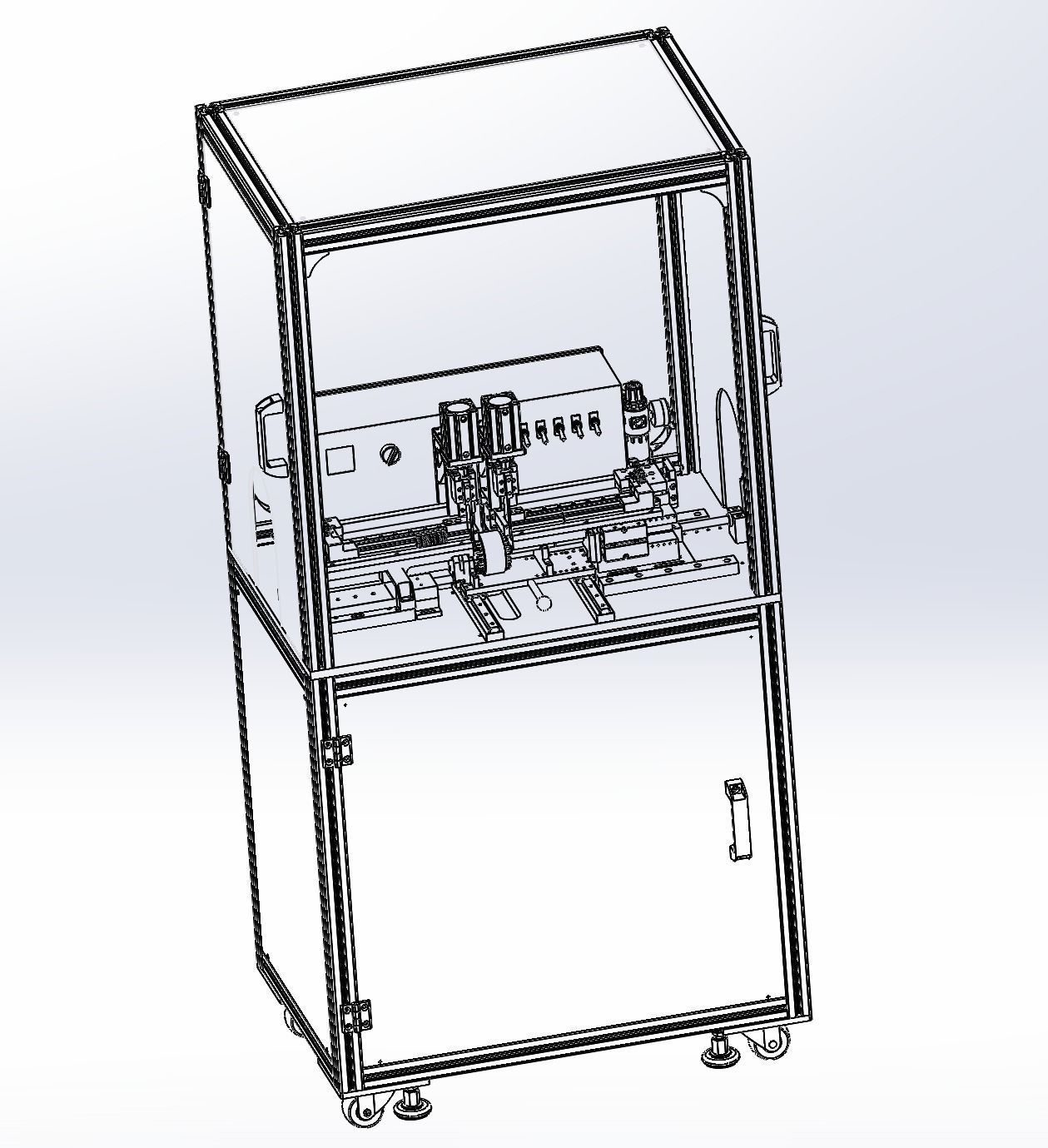 E type spring pack assembly machine 3D model_5