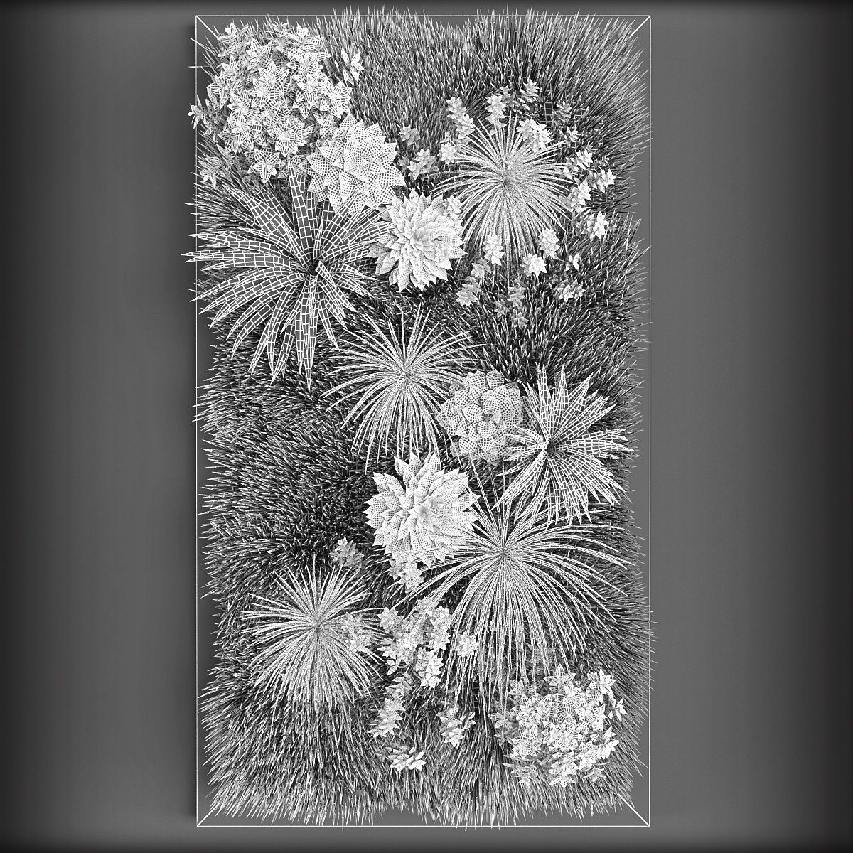 Vertical gardening 02 Low-poly 3D model_2