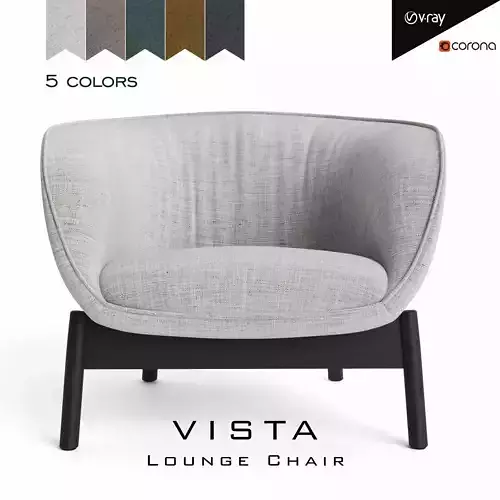Vista Lounge Chair Low-poly 3D model