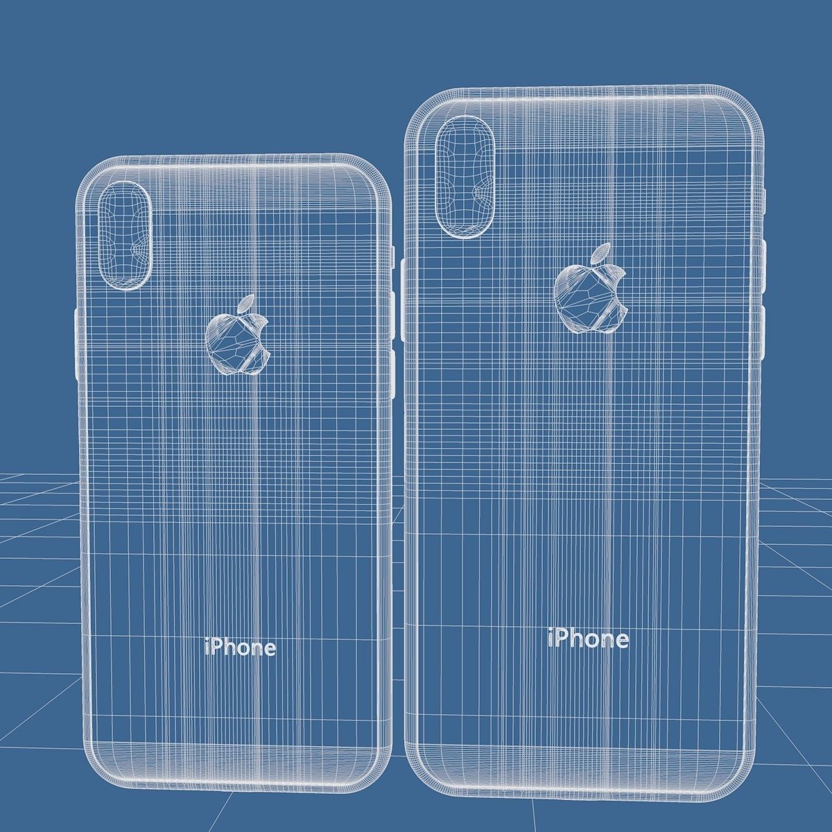 Iphone 11 and 11 plus Model Low-poly 3D model_10