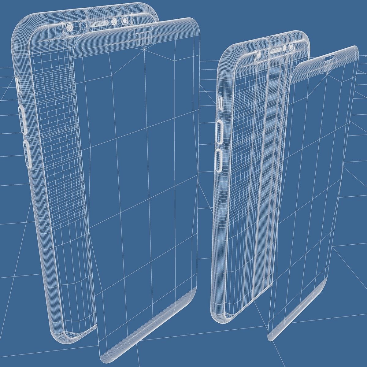Iphone 11 and 11 plus Model Low-poly 3D model_8