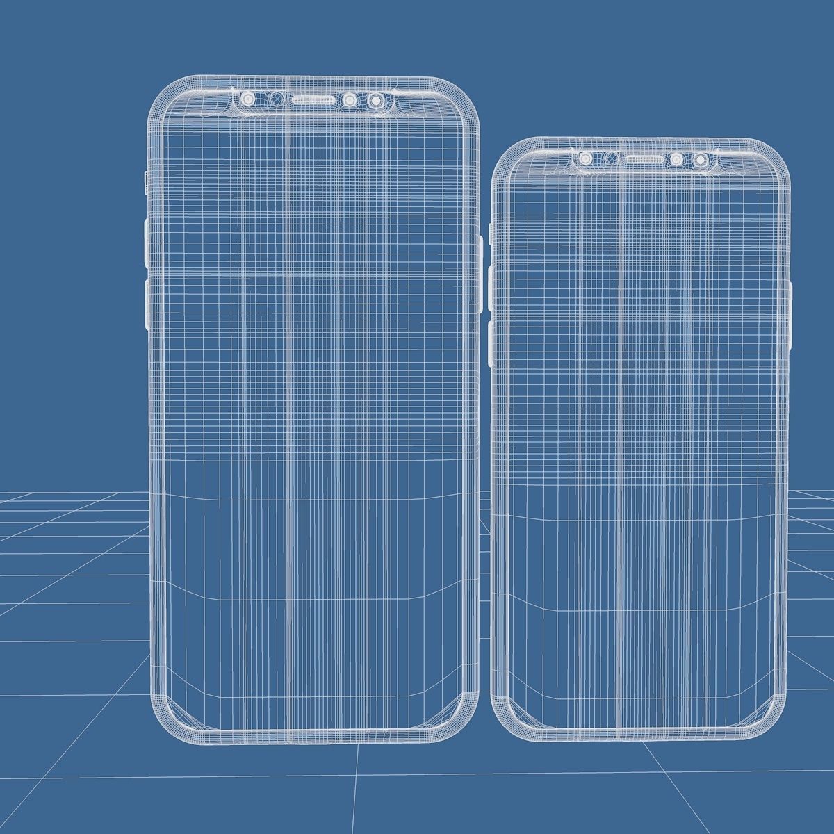 Iphone 11 and 11 plus Model Low-poly 3D model_12