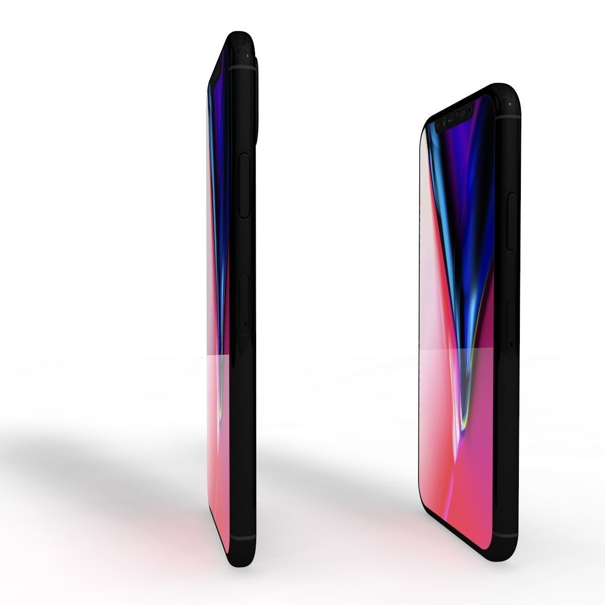 Iphone 11 and 11 plus Model Low-poly 3D model_2