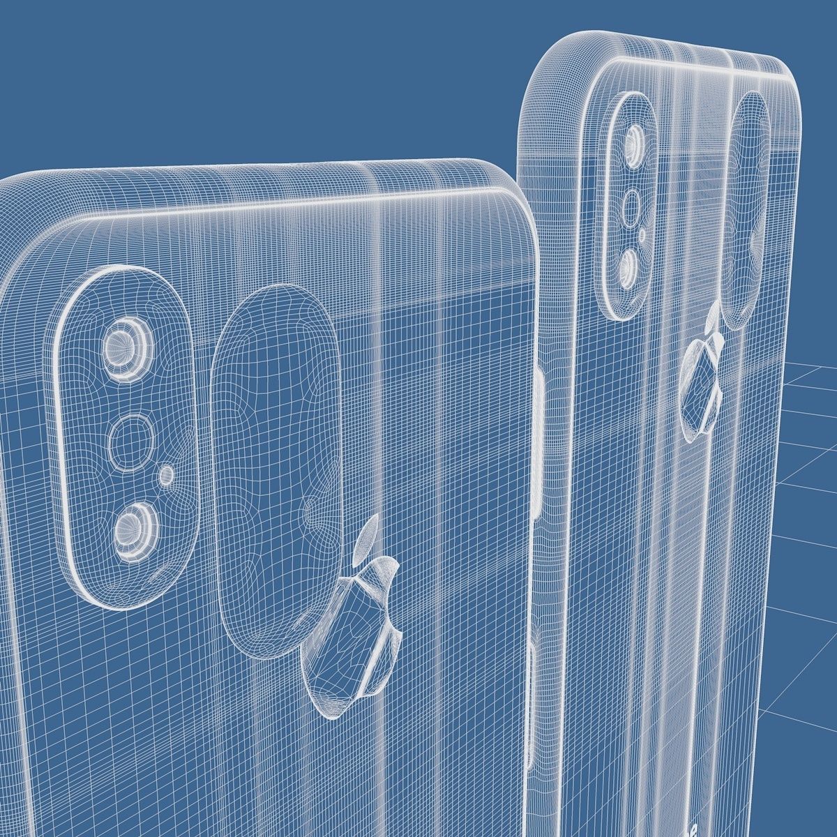 Iphone 11 and 11 plus Model Low-poly 3D model_11