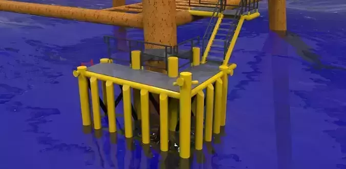 Boat landing platform Free 3D model