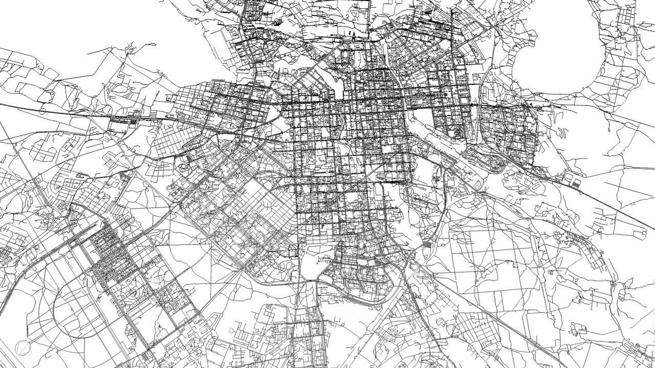 Yekaterinburg Road Network and Streets 3D model_11