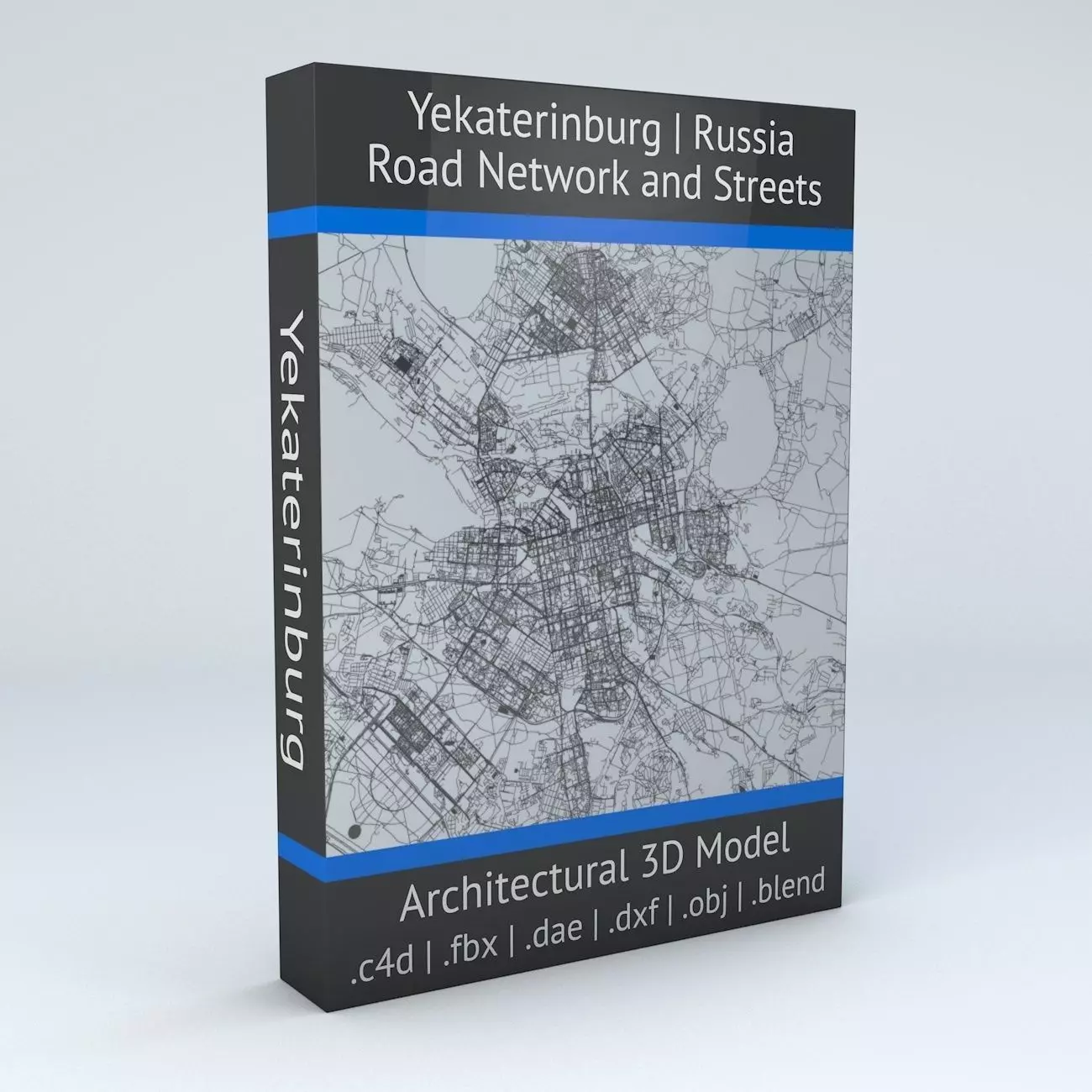 Yekaterinburg Road Network and Streets 3D model_0