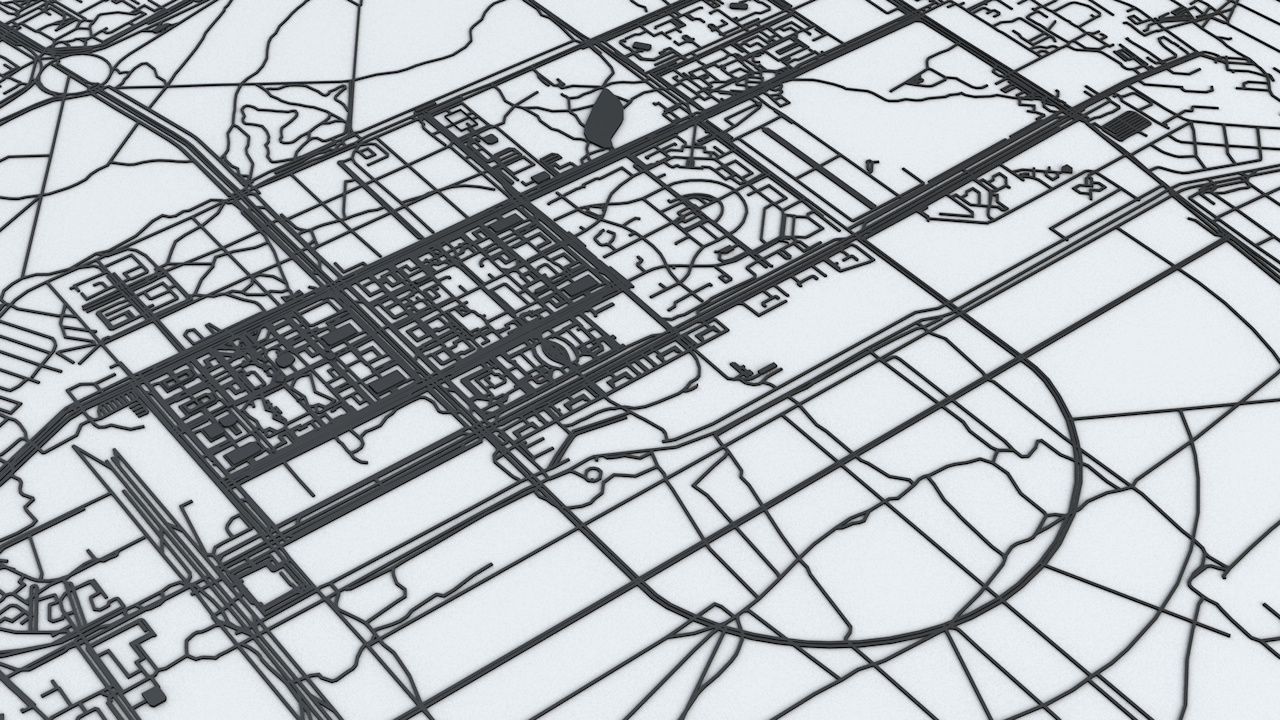 Yekaterinburg Road Network and Streets 3D model_4