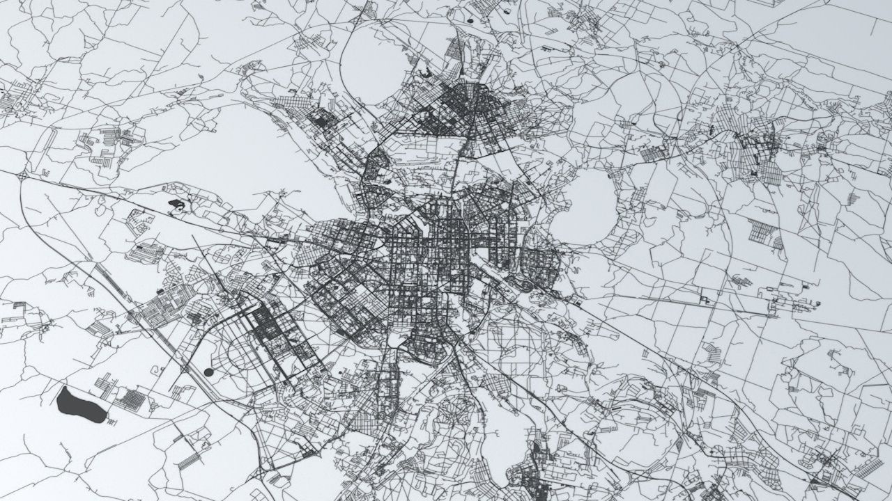 Yekaterinburg Road Network and Streets 3D model_2