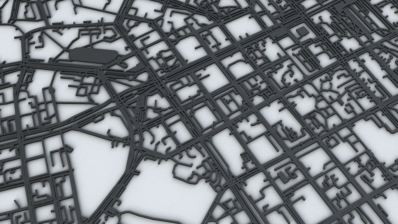 Yekaterinburg Road Network and Streets 3D model_7