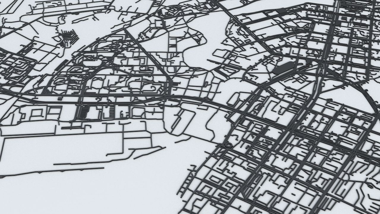 Yekaterinburg Road Network and Streets 3D model_8