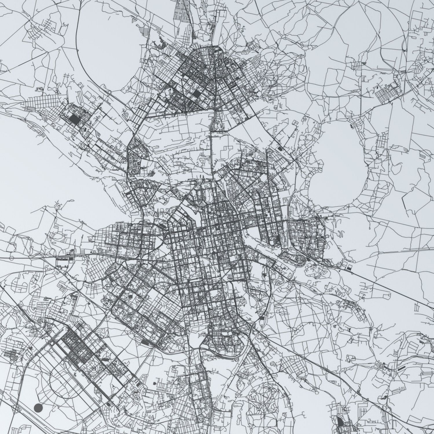 Yekaterinburg Road Network and Streets 3D model_1