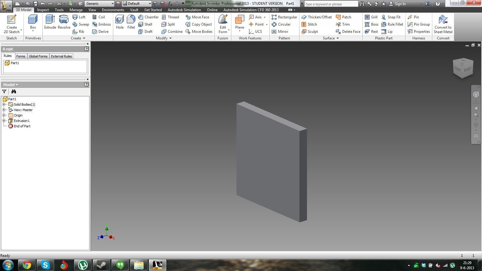 Tutorial for adaptive inventor parts Free 3D model_5