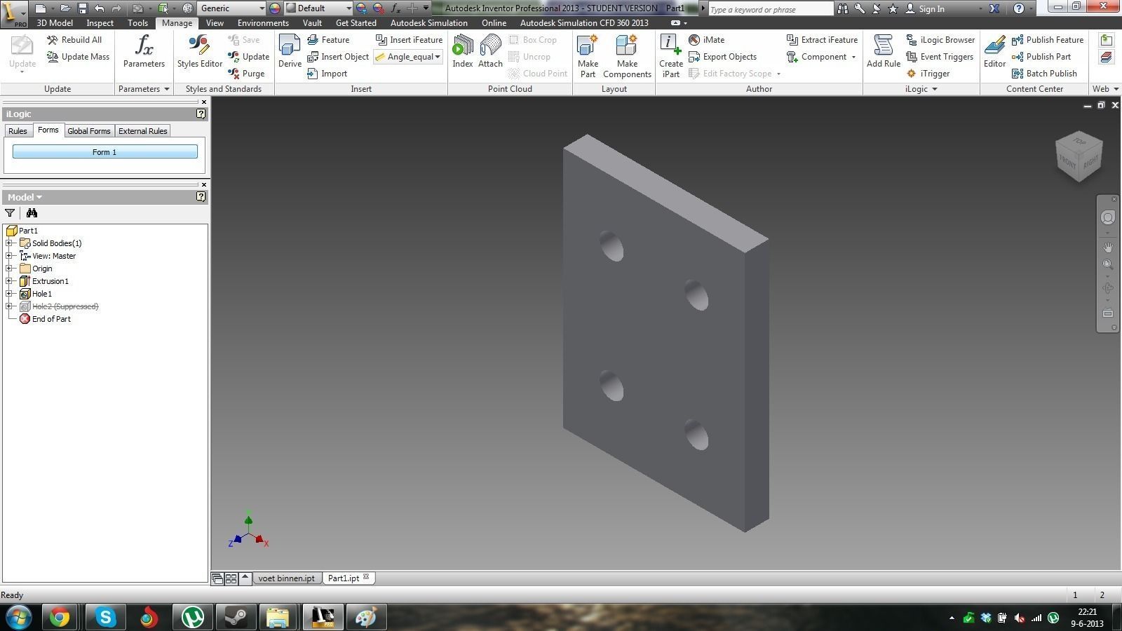 Tutorial for adaptive inventor parts Free 3D model_4