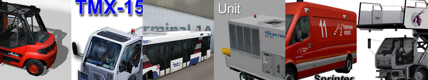 Airport support equipment vehicle pack 3D Model Collection_1