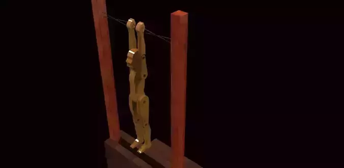 Maromero wooden stand with person