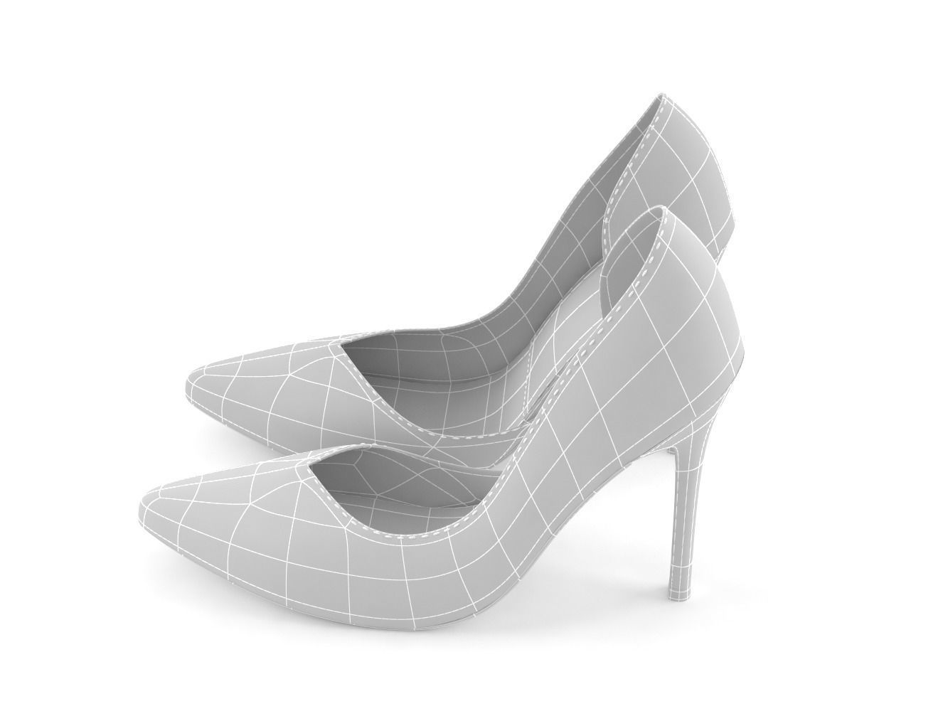 Woman shoes 3D model_7