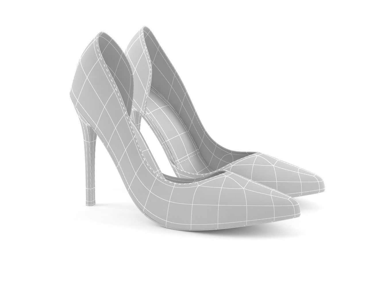 Woman shoes 3D model_5