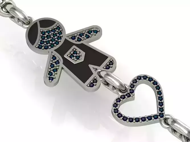 bracelet boy with enamel 