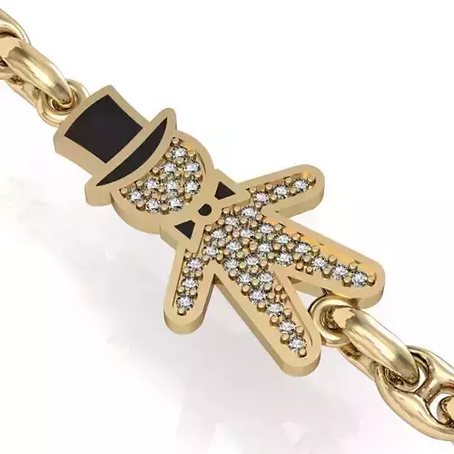 bracelet boy with enamel   