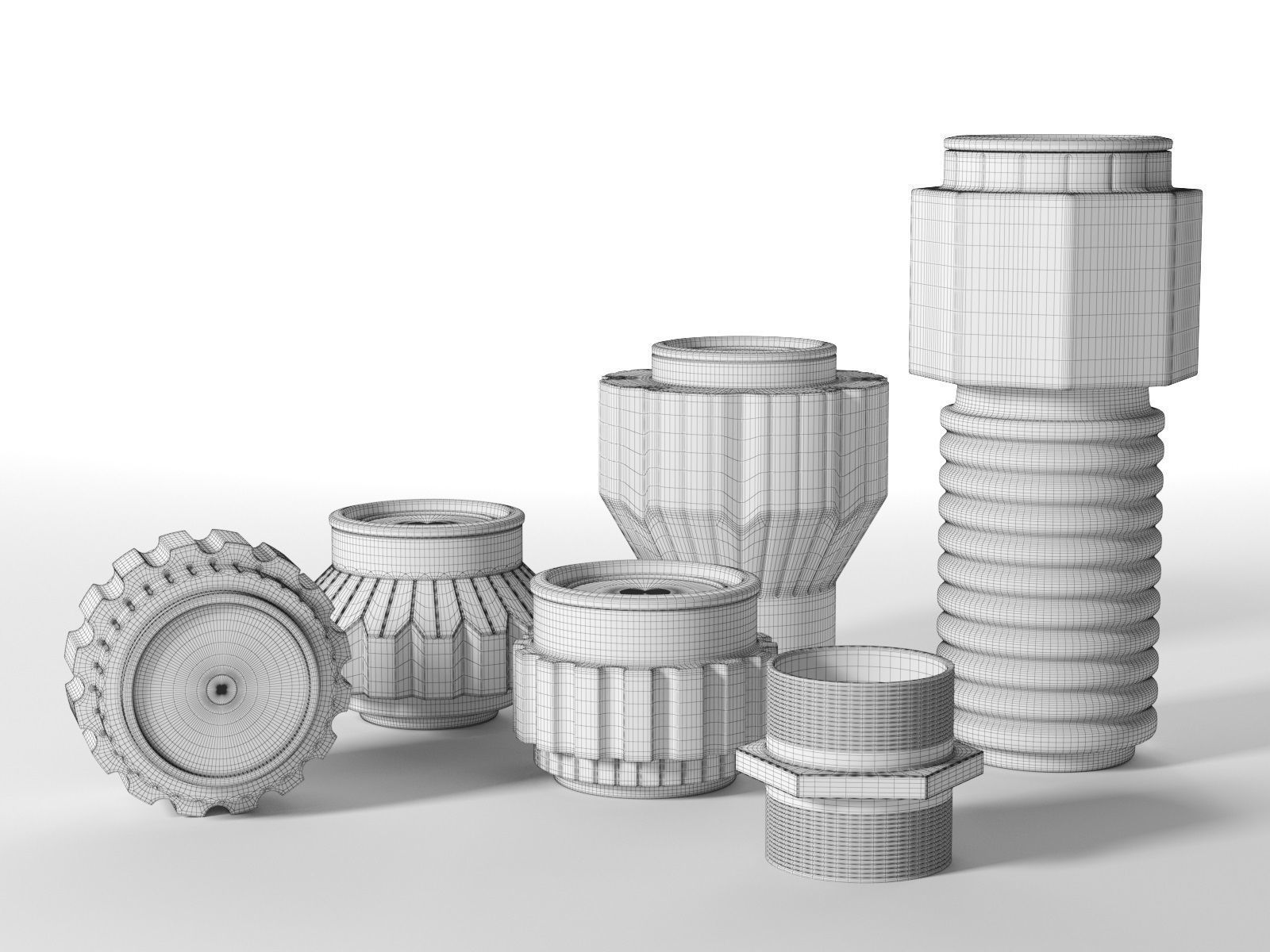 Machine Collection Cups and Jars 3D model_3