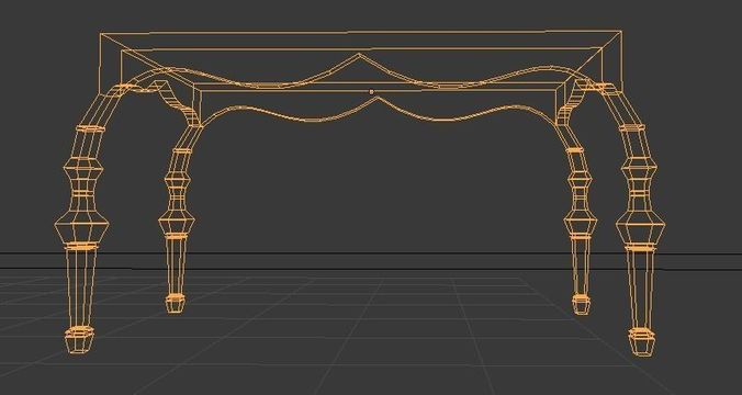 Realistic 3D Dining Table - Low Poly - Game Ready