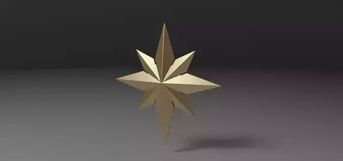3D printable Captain Marvel emblem 2 3D model