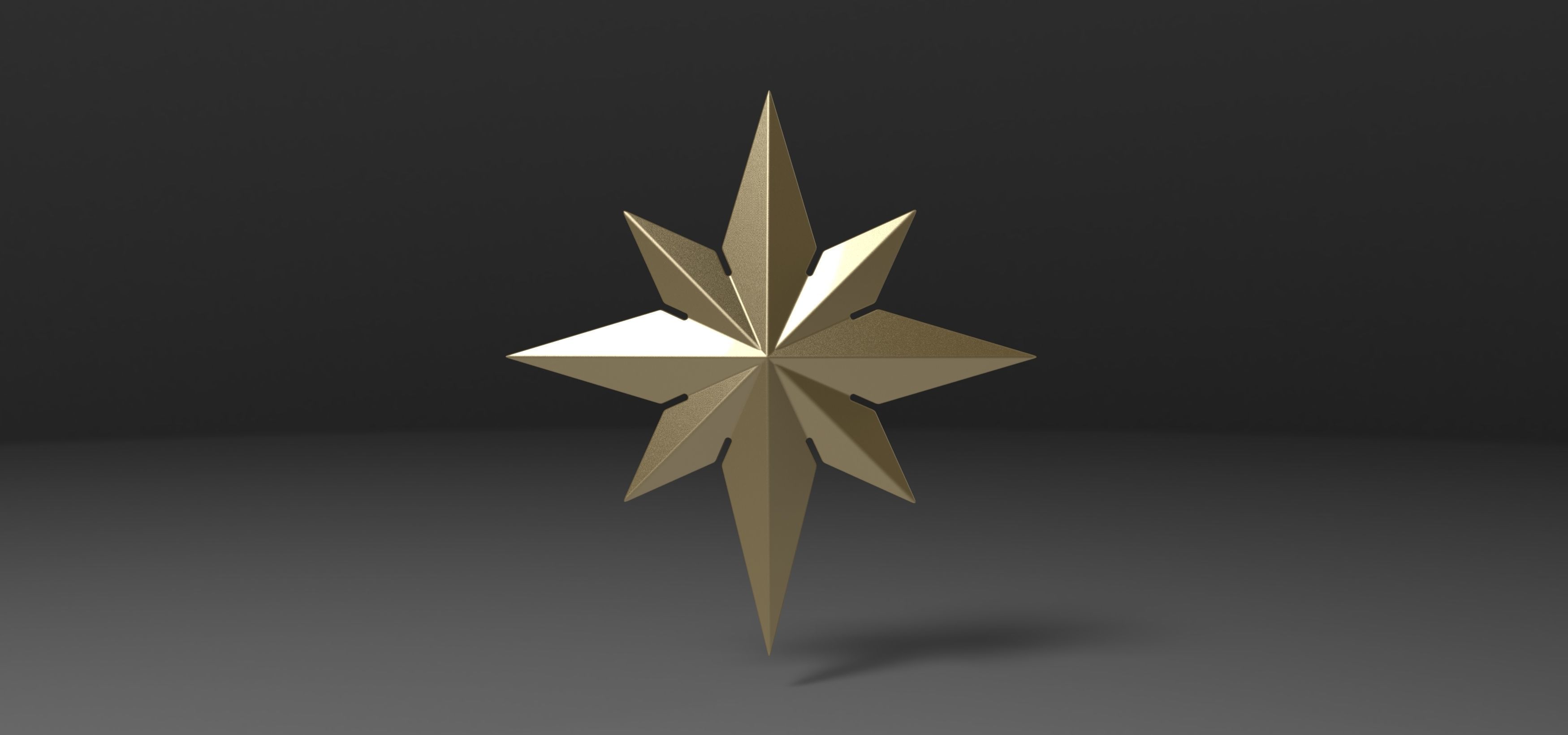 3D printable Captain Marvel emblem 2 3D model_4