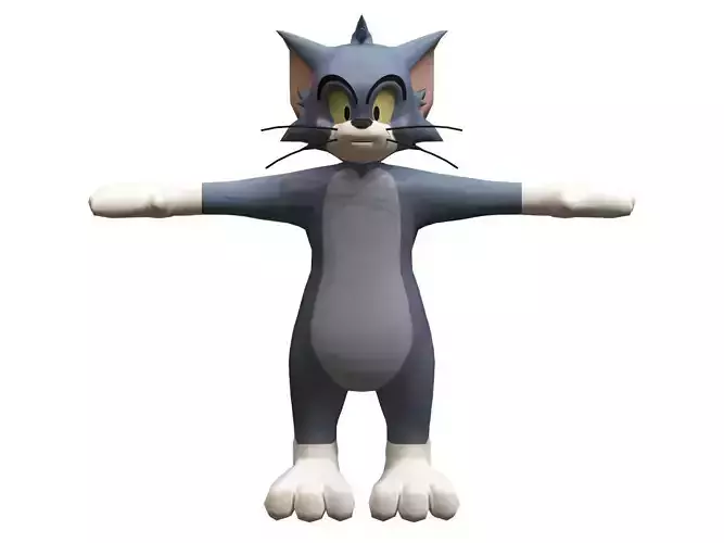 tom 3D and jerry cat Low-poly 3D model