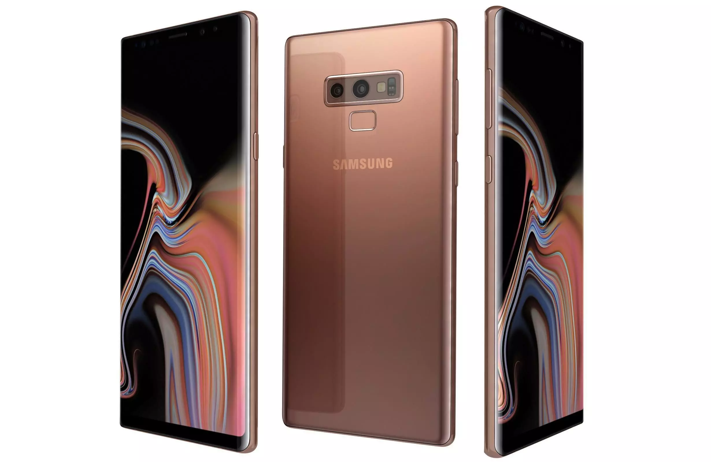 Samsung Galaxy Note 9 Metallic copper 3D model