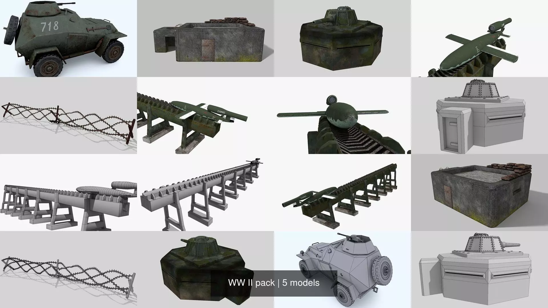 WW II pack 3D Model Collection_1