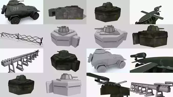 WW II pack 3D Model Collection
