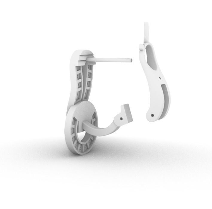 Knot earrings 3D print model_5