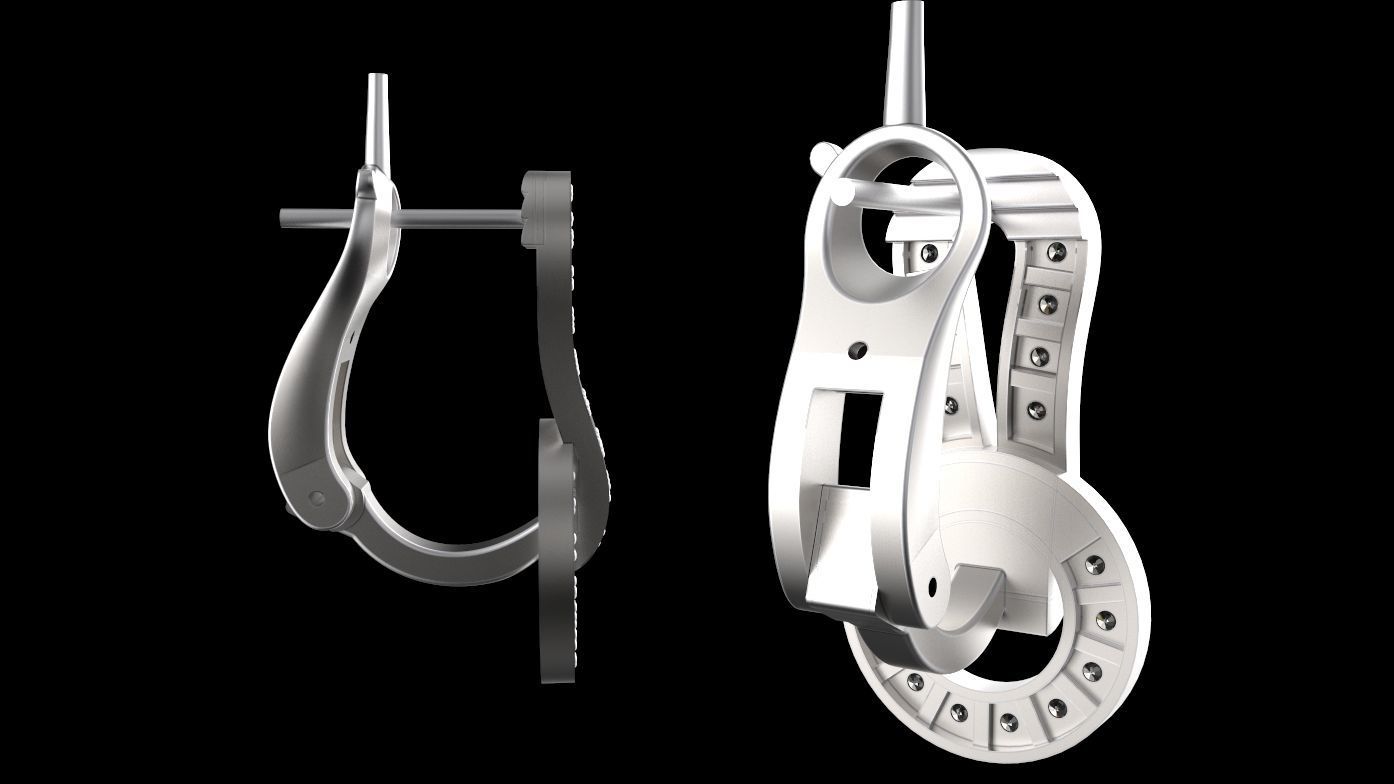 Knot earrings 3D print model_1