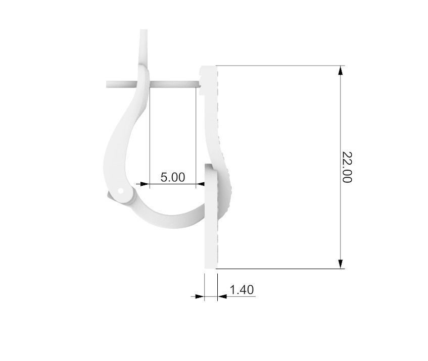Knot earrings 3D print model_3