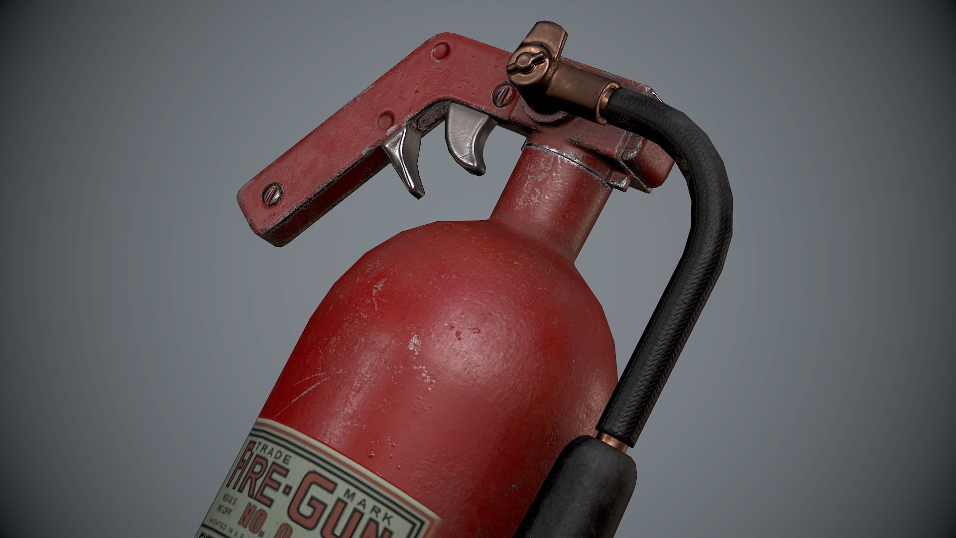 Fire Extinguisher Low-poly 3D model_3