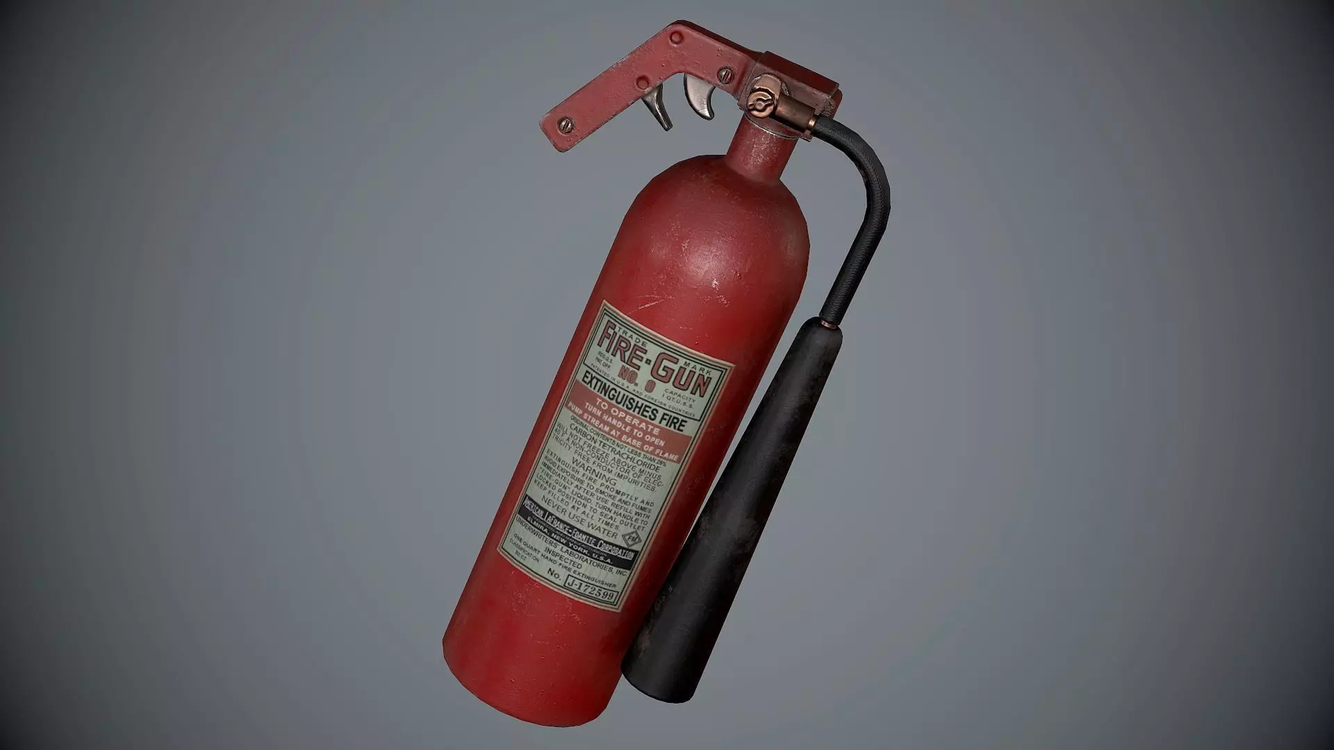 Fire Extinguisher Low-poly 3D model_0