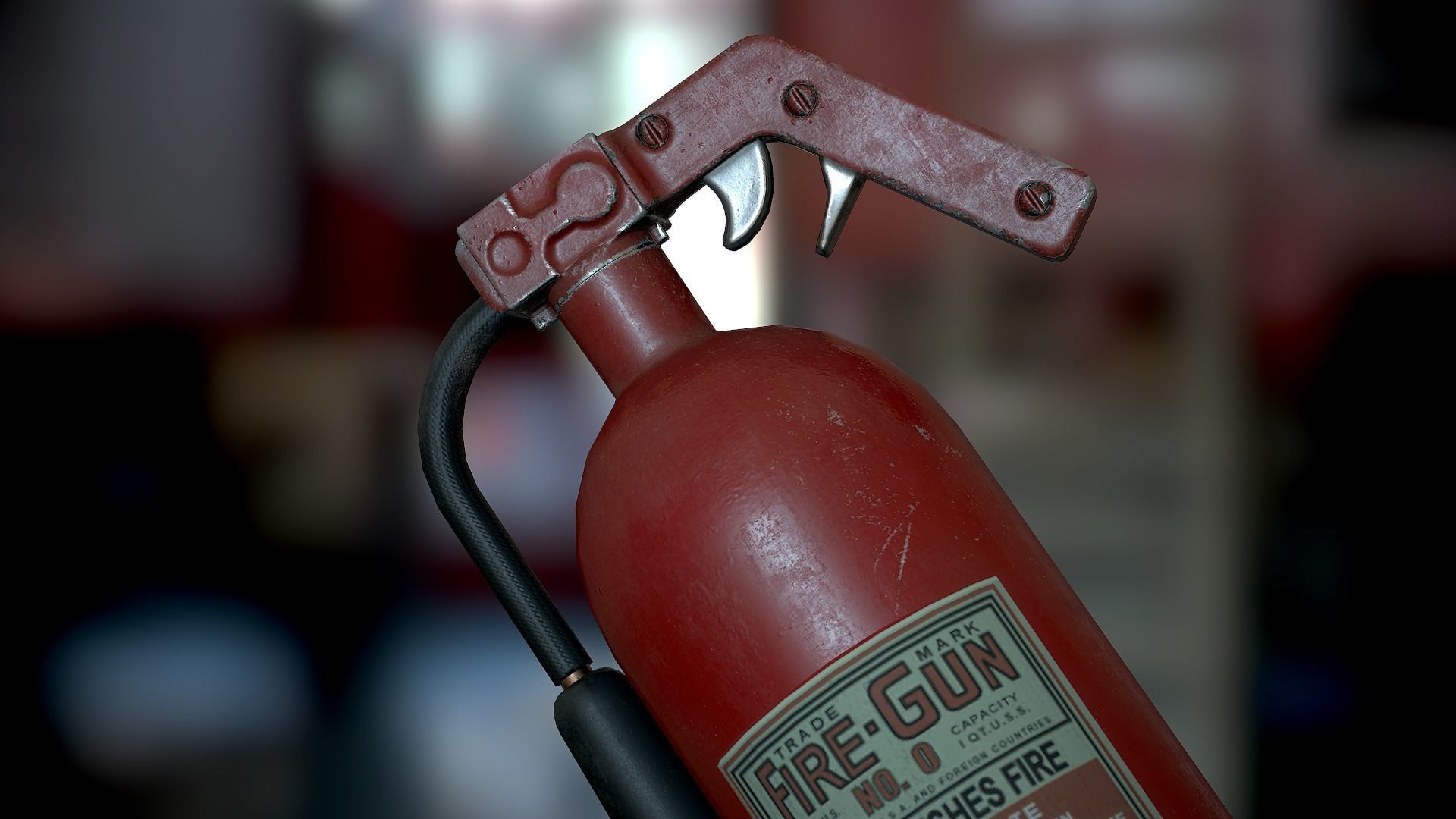Fire Extinguisher Low-poly 3D model_7
