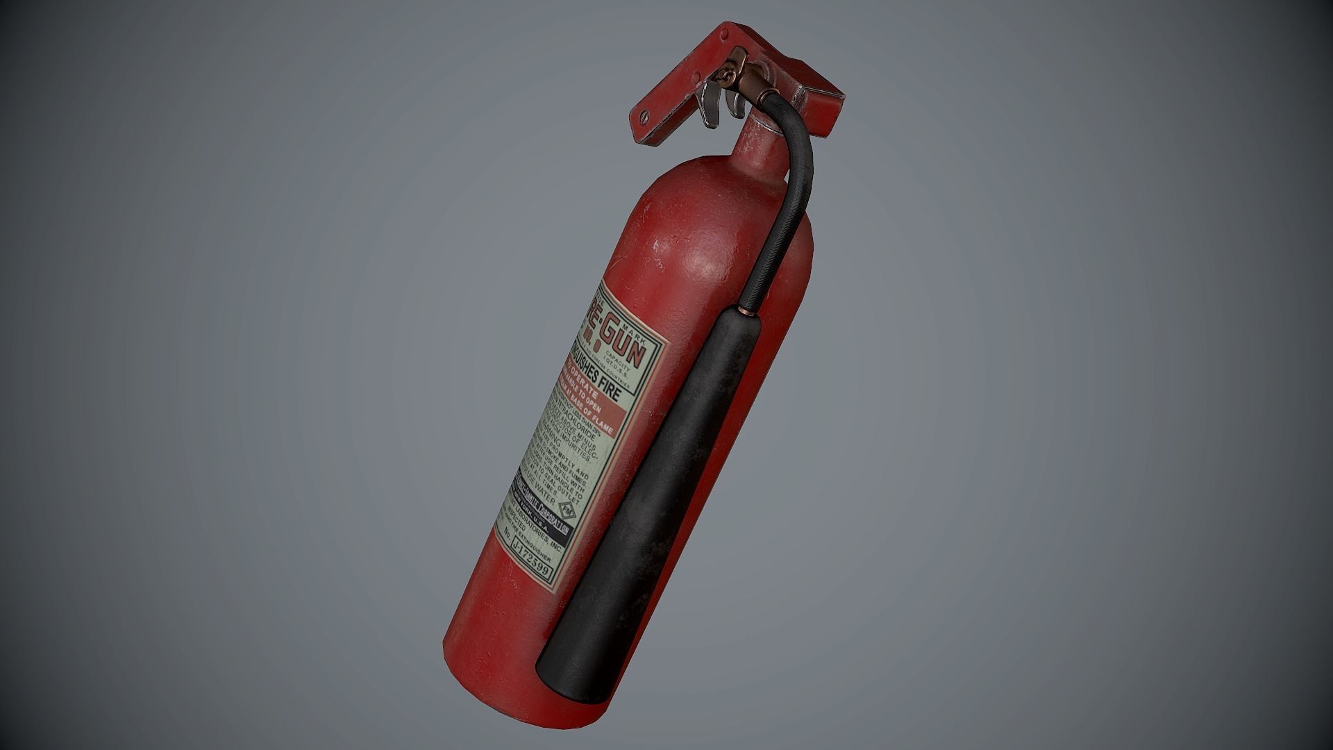 Fire Extinguisher Low-poly 3D model_1