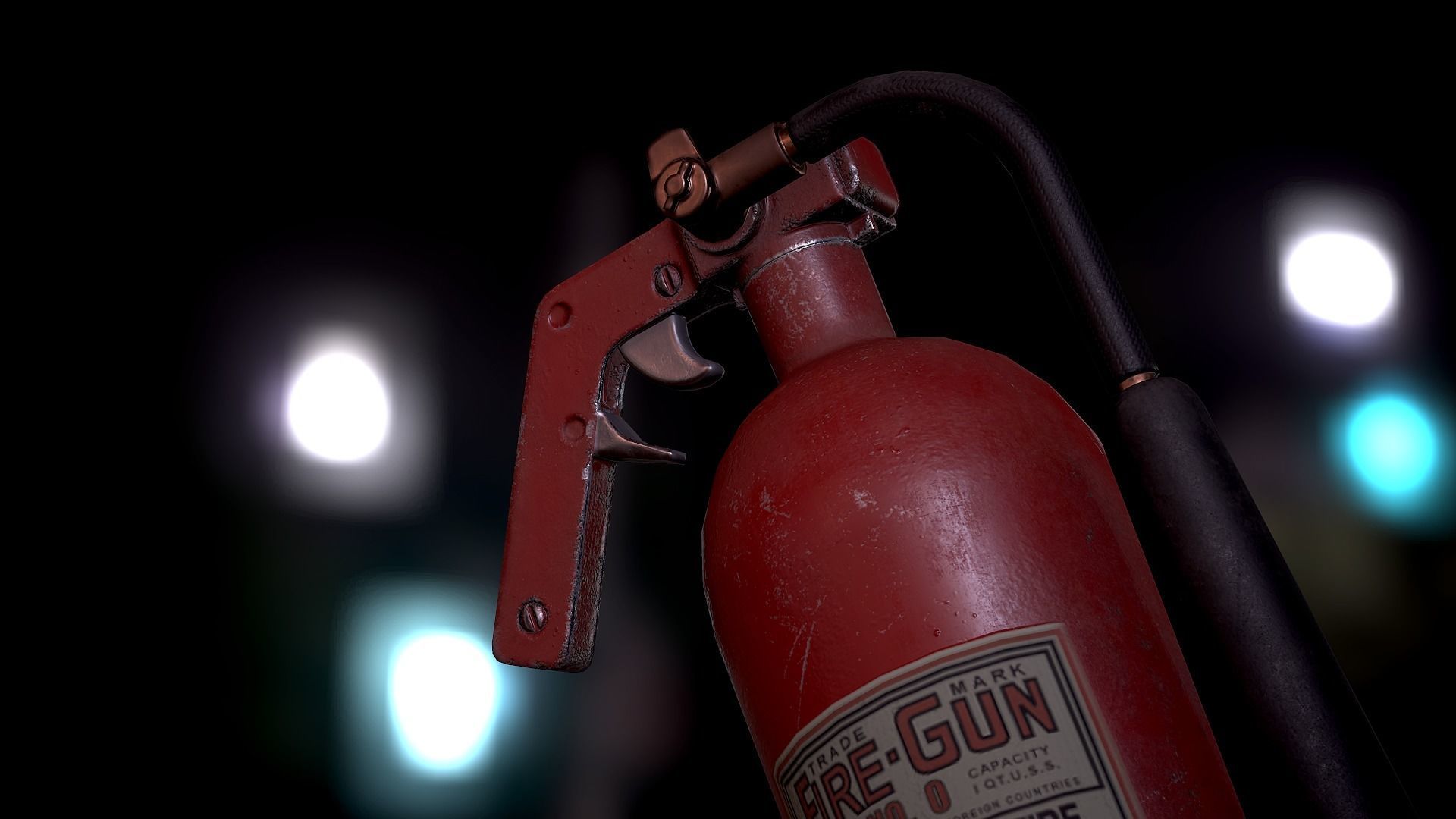 Fire Extinguisher Low-poly 3D model_12