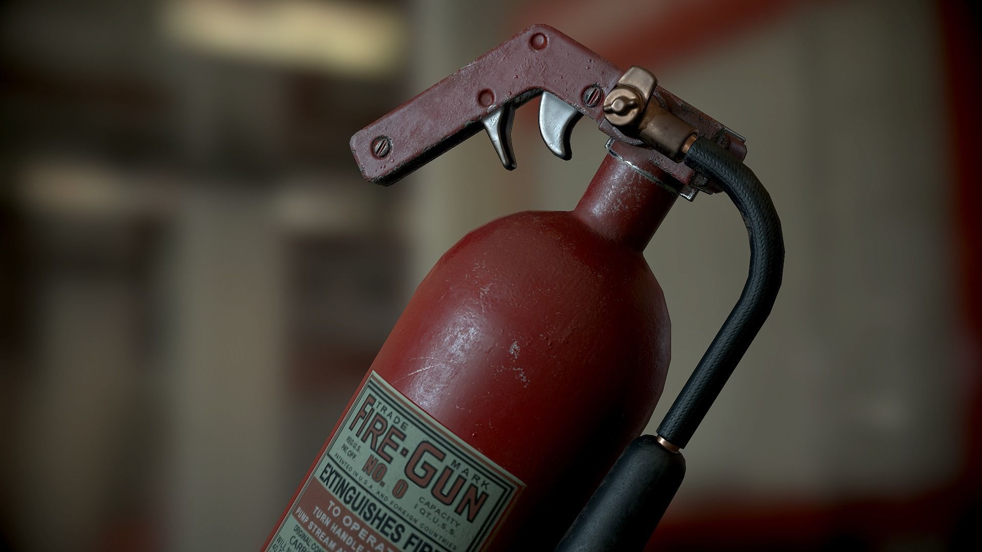 Fire Extinguisher Low-poly 3D model_5