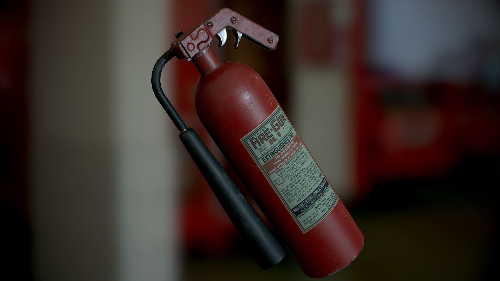 Fire Extinguisher Low-poly 3D model_6