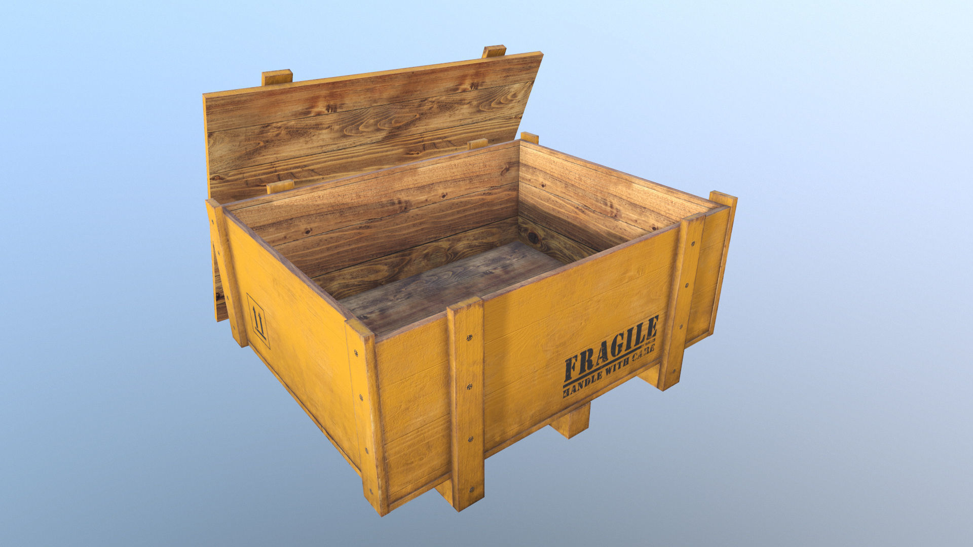 Crates - Wooden Boxes Low-poly 3D model_7
