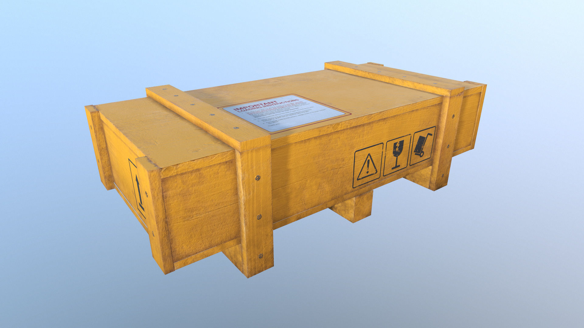 Crates - Wooden Boxes Low-poly 3D model_10