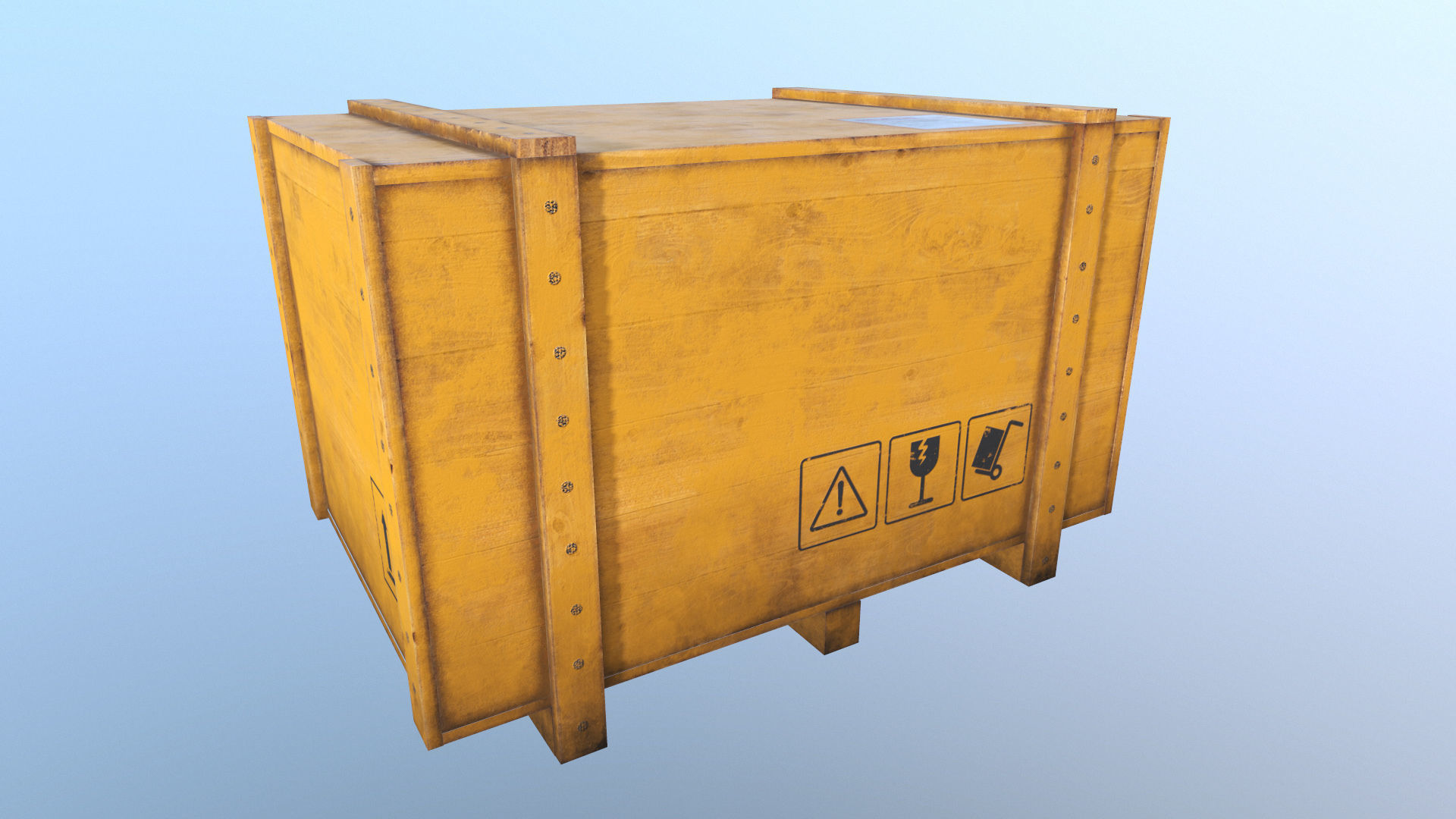Crates - Wooden Boxes Low-poly 3D model_5